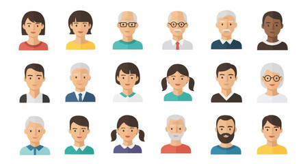 Diverse collection of human faces representing various ages and ethnicities, showcasing individuality and expressions.