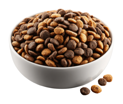 Healthy pet food options home product bright lighting isolated on transparent background