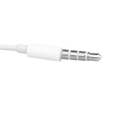 White earphone jack on white background