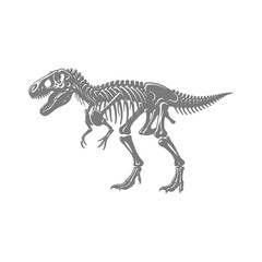 Tyrannosaurus Rex Skeleton Outline Illustraion
