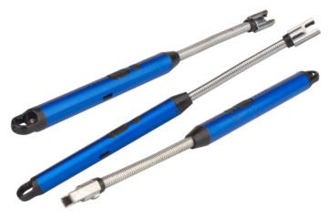 Blue electric gas stove lighter on white background