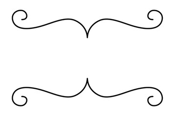 シンプルな装飾フレーム　優雅な曲線ラインデザイン