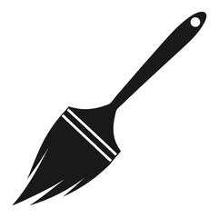 Paintbrush vector clean black silhouette design white background