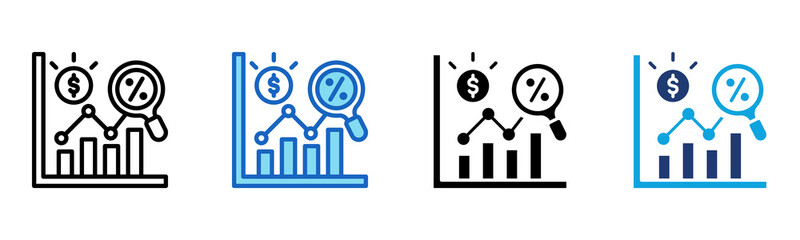 Ebitda icon Multi Style Vector Illustration