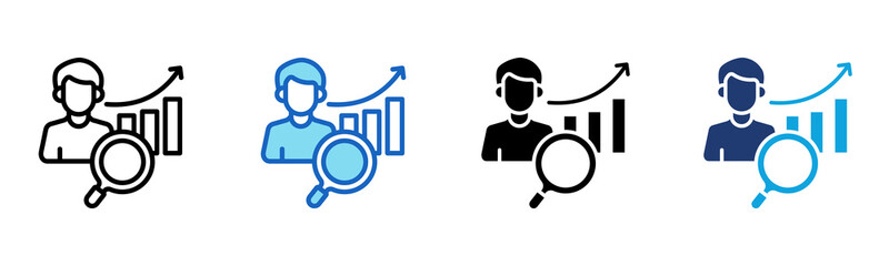 Performance Review icon Multi Style Vector Illustration