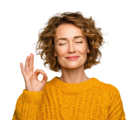 Mindfulness practice portrait calm environment isolated on transparent background