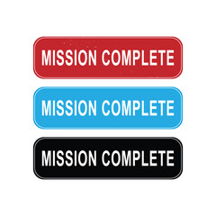 Mission Complete Labels Collection for Success and Achievement Notification