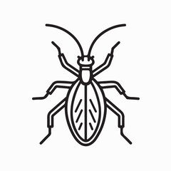 Cartoon Cockroach Icon Vector Design isolated on white background