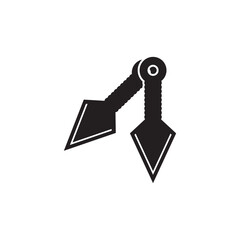 Ninja warrior icon. Simple black ninja head logo illustration design