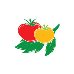 Tomato logo vector icon design
