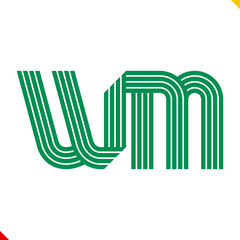 Parallel line monogram initial logo, combination of letter W and OOO. Idea and inspiration for branding, company and corporation name abbreviation. personal and commercial purpose.