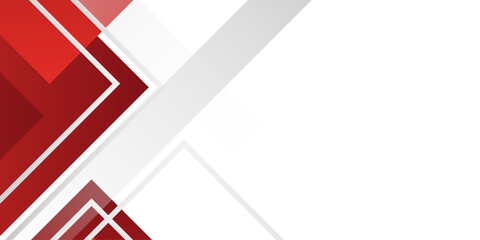 Red, white modern abstract background design. Hi-tech red corporate abstract background. Geometric vector illustration design with curve wave lines pattern texture. banner pattern presentation bg. 