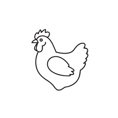 "Chicken bird outline art icon"