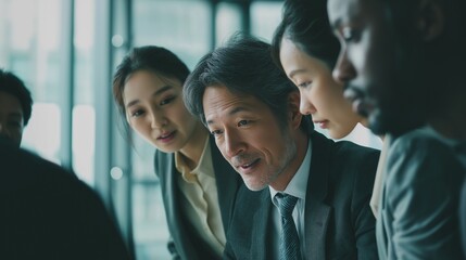 Obraz premium グローバルな会社の会議