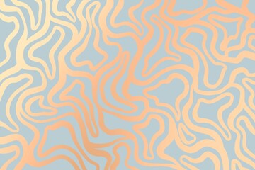 Subtle pastel blue and peach wave lines, elegant soft modern abstract texture