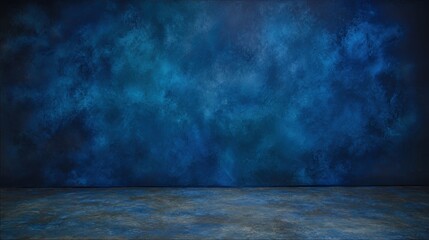 modulation. Traditional painted canvas backdrop with dramatic blue tones and textured fabric surface. event programs, museum guides, designed for cultural heritage projects and event programs.