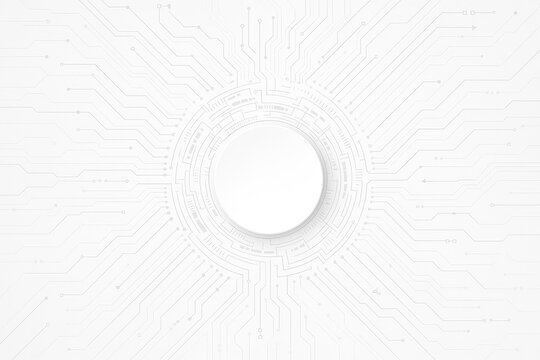 Abstract circuit board background with central circular element, data transfer, technology, network