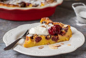 Sour cherry clafoutis