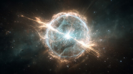 Obraz premium Neutron Stars — The Quantum Giants of the Cosmos
