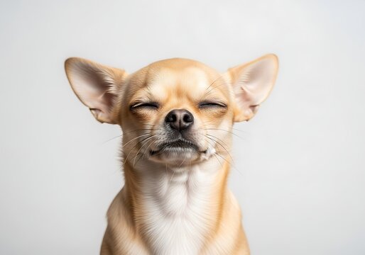 Peaceful Sleeping Chihuahua Dog Portrait
