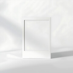 Blank and Polaroid photo frames serve as templates for displaying instant copies from camera photography.