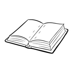 A blank open old book coloring page featuring aged pages and vintage details, perfect for adding creative designs, writing, or artistic touches in your own style.
