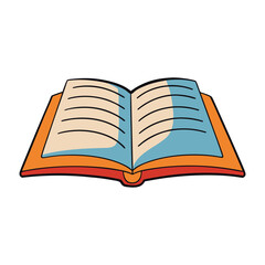 An open textbook lies flat with visible pages, symbolizing learning, knowledge, and discovery. Perfect for education, study, or back-to-school themed designs.
