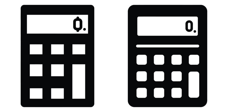 business calculator icon vector set