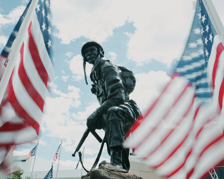 American Flag and Iron Mike Statue Found in Downtown Fayetteville, NC