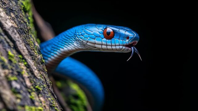 wild snake  on tropical forest