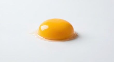 Fresh egg yolk isolated on white studio background culinary ingredient food photography