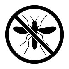 Stop mosquito icon signaling pest control and prevention for healthy living and outdoor enjoyment