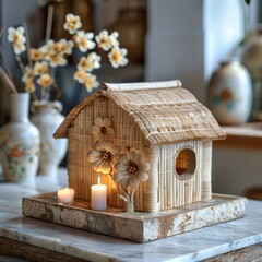 A house made from cane plants.