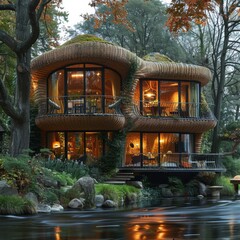 A house made from cane plants.