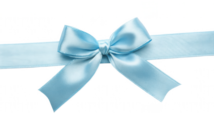 Elegant light blue gift ribbon bow on black background, perfect for celebrations, parties, weddings, and special events with stylish, attractive, and high-quality decorative accents