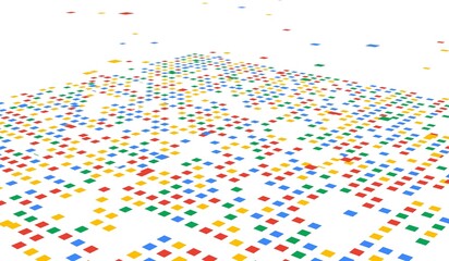 Abstract background, multicolored squares, mosaic, pixel, flat, 3D illustration