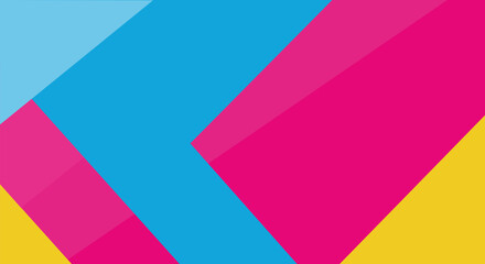 Abstract Geometric Background in Bright Cyan, Magenta, and Yellow Tones
