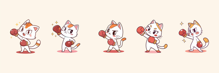 A playful cat showing off its boxing moves &mdash; full of energy, attitude, and fun!