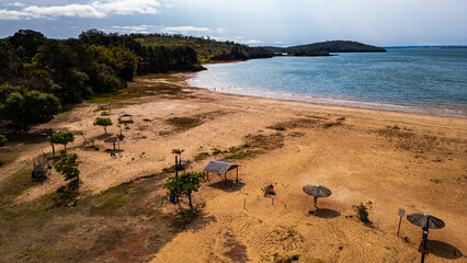 Represa Lago Lagoa Paranapanema Água Paisagem Praia Prainha Piraju Interior São Paulo Brasil...