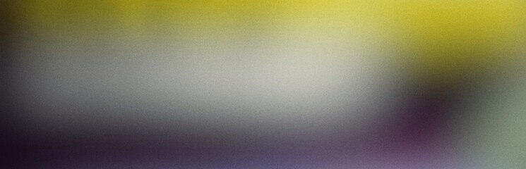 Abstract grainy background with yellow, gray, and purple color gradient.