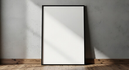 Warm Toned Blank Frame Mockup in Scandinavian Style Interior