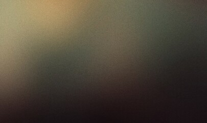 A dark and moody abstract background featuring a prominent grainy or noise texture. The design includes a soft, blurred color gradient of muted earth tones, transitioning from dark brown or black 