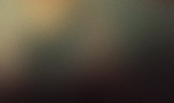 A dark and moody abstract background featuring a prominent grainy or noise texture. The design includes a soft, blurred color gradient of muted earth tones, transitioning from dark brown or black 