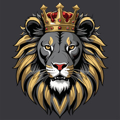 vector cartoon lion head