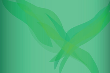 Abstract Green Swirls on a Gradient Background