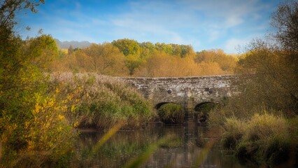 old stone bridge over the river