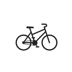 Fototapeta premium Minimalist bicycle icon in simple linear design on white background