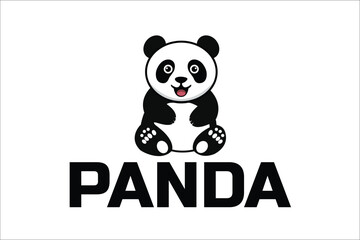 Cute Panda Vector or Logo design
