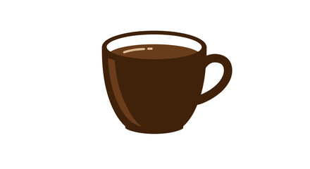 Obraz premium Minimalist coffee cup design in simple flat style for modern beverage themes