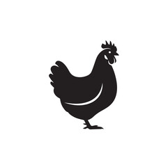 "Chicken Silhouette Icon"